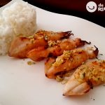 Chipirones o calamares a la plancha con arroz blanco
