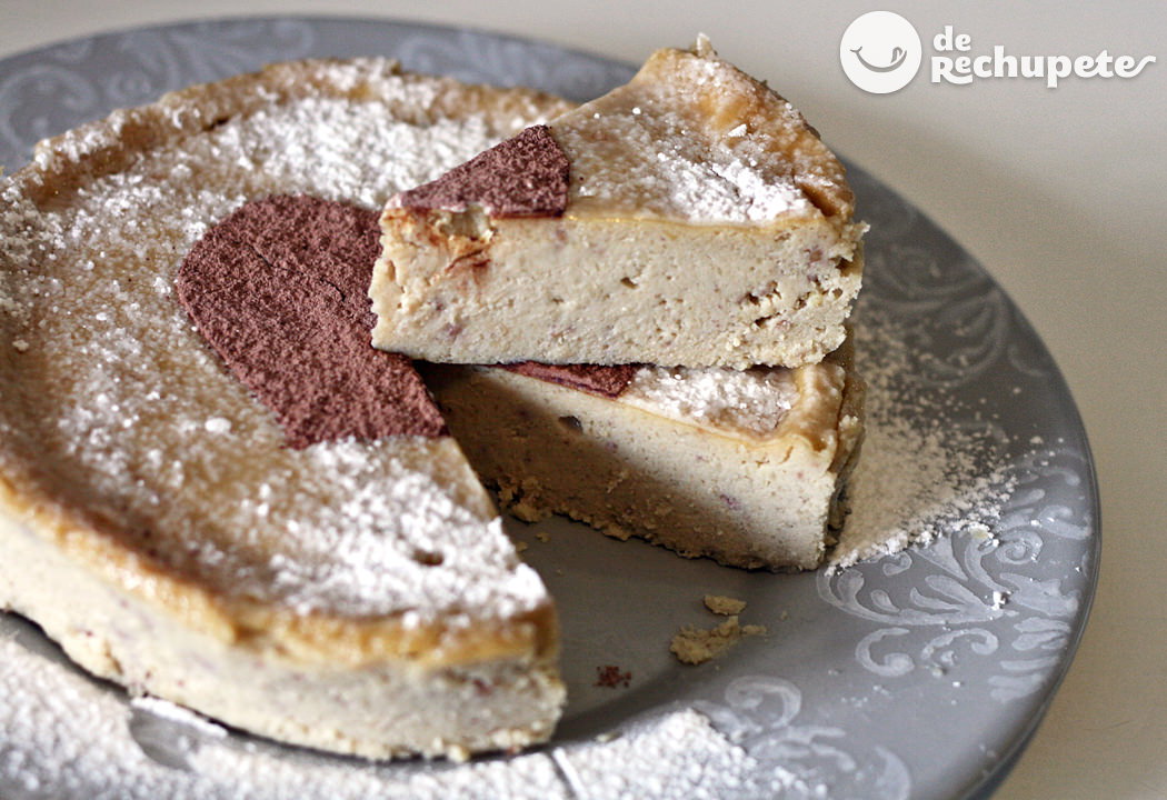 Tarta de queso y castañas