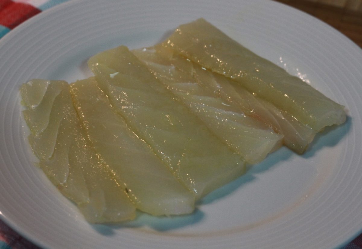 Tosta de bacalao ahumado