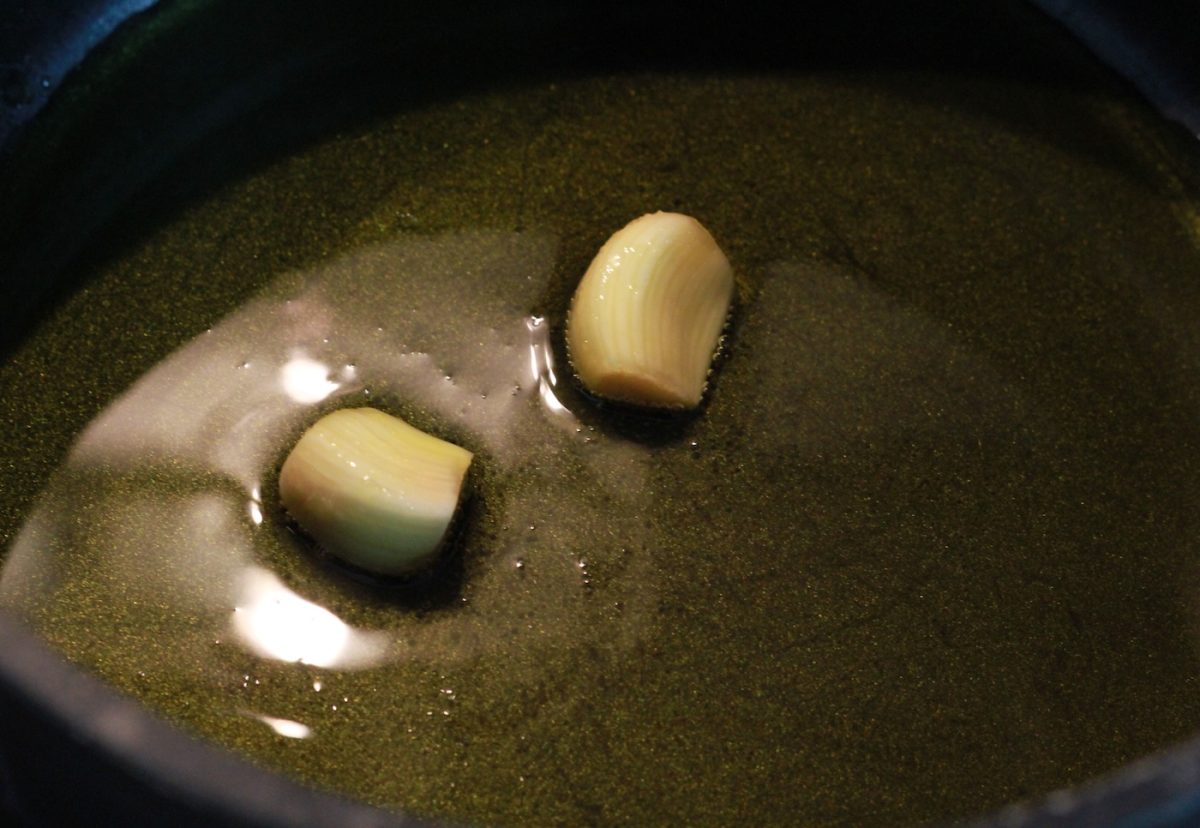Tosta de bacalao ahumado