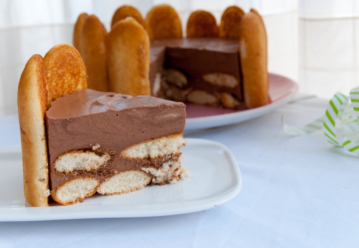 Tarta charlota de chocolate