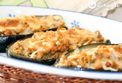 berenjenas rellenas de carne y bechamel