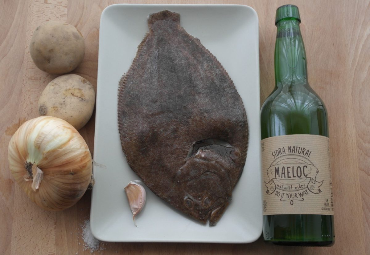 Rodaballo a la sidra