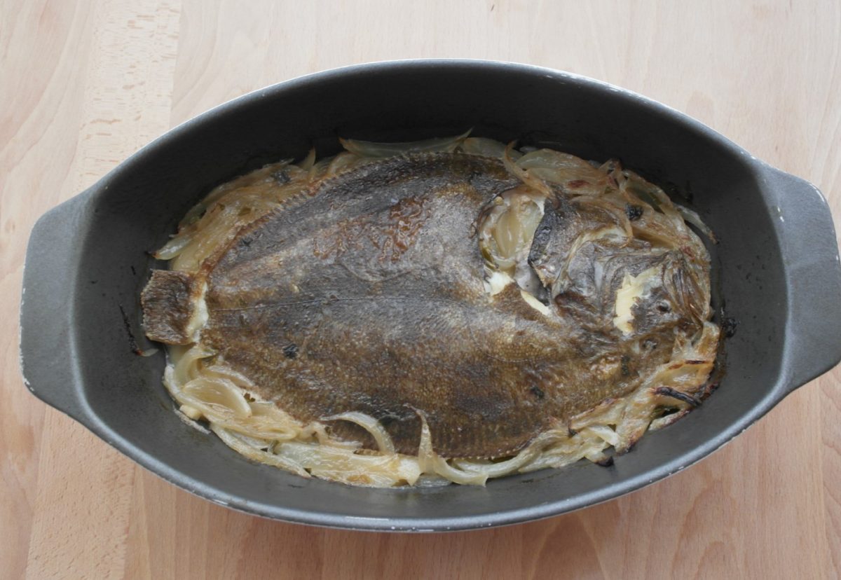 Rodaballo a la sidra