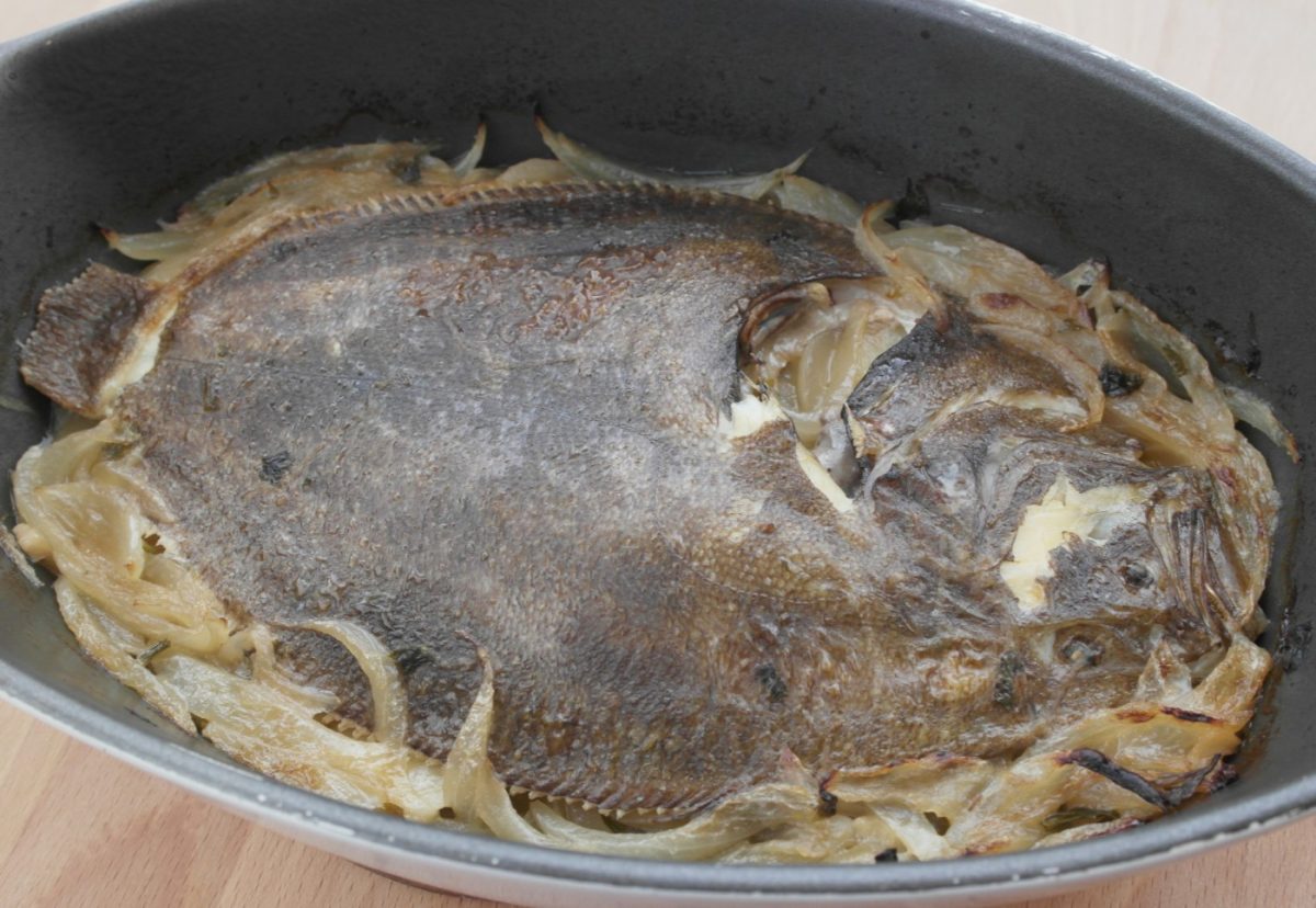 Rodaballo a la sidra