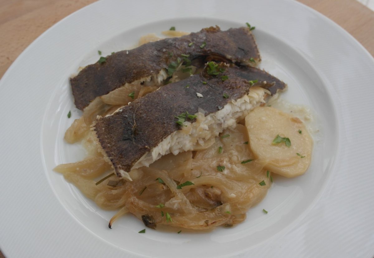 Rodaballo a la sidra