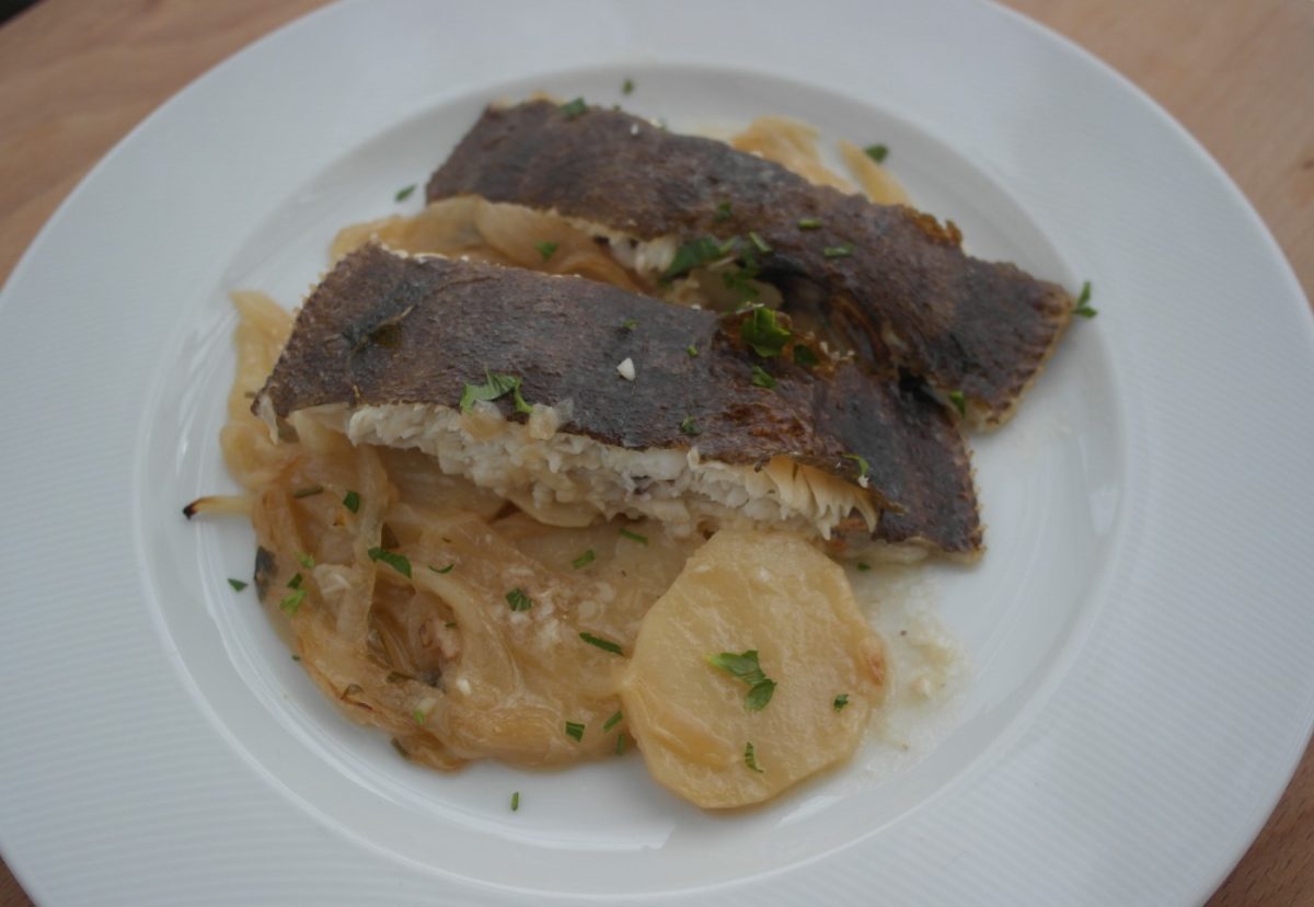 Rodaballo a la sidra