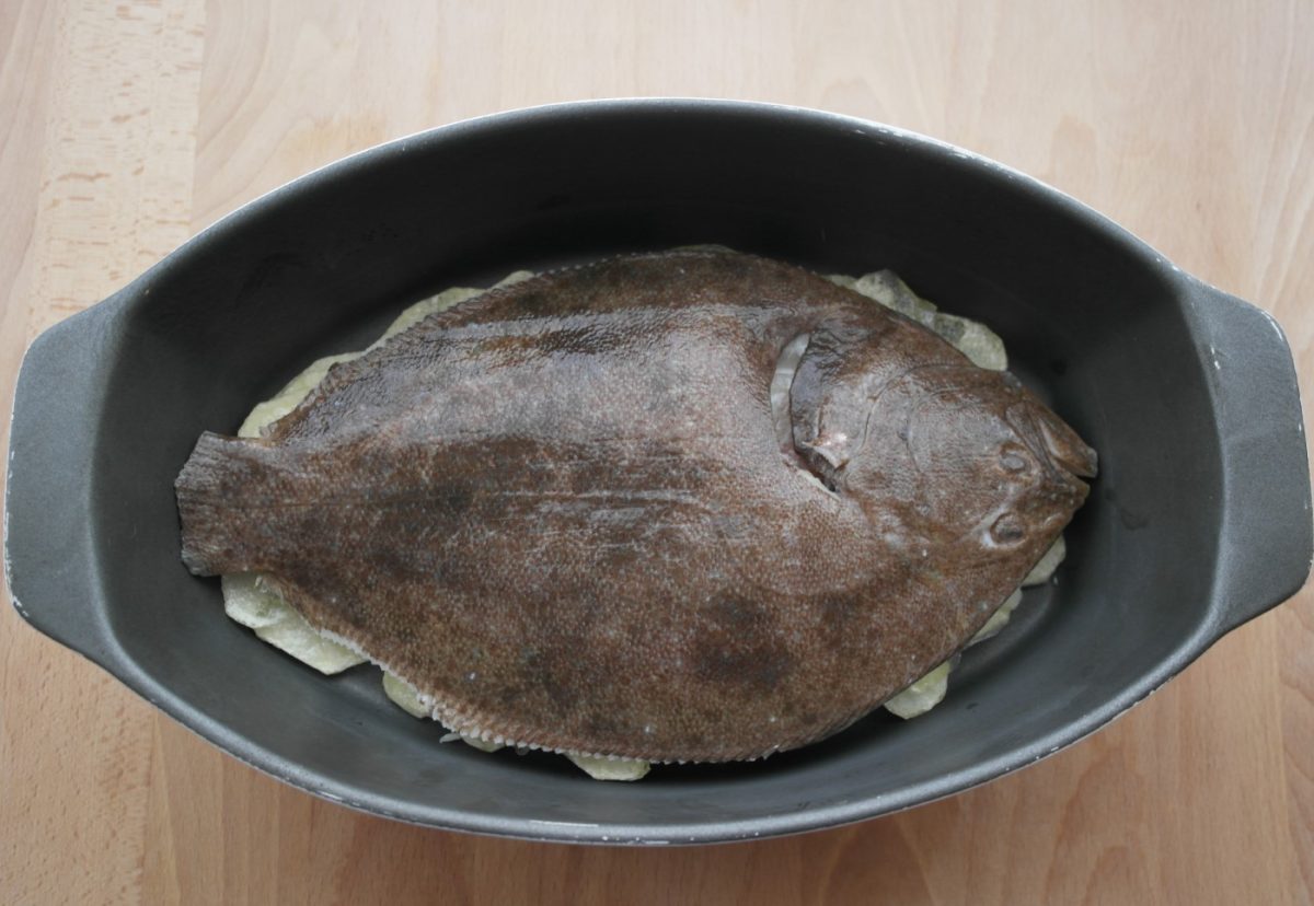Rodaballo a la sidra