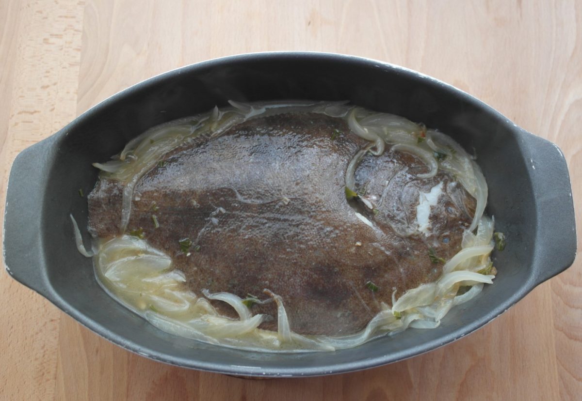Rodaballo a la sidra