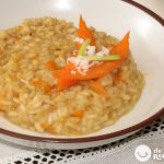 Risotto alla zucca, con calabaza y queso de cabra