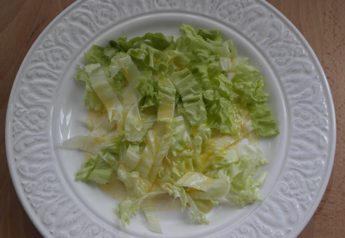 Ensalada de bacalao y mandarinas