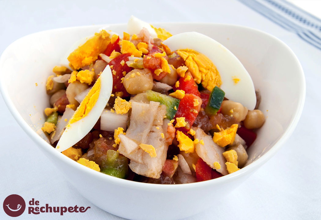 Ensalada de garbanzos con bacalao