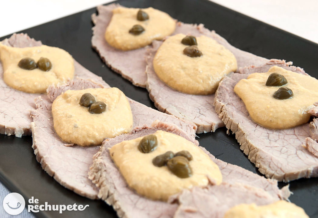 Cómo hacer vitello tonnato o vitel toné. Receta tradicional italiana paso a paso