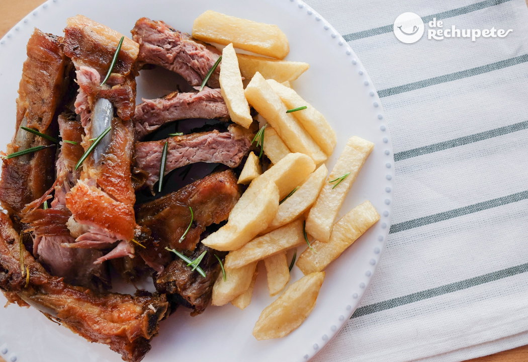 Costillas asadas y confitadas. Receta para una costilla tierna y sabrosa