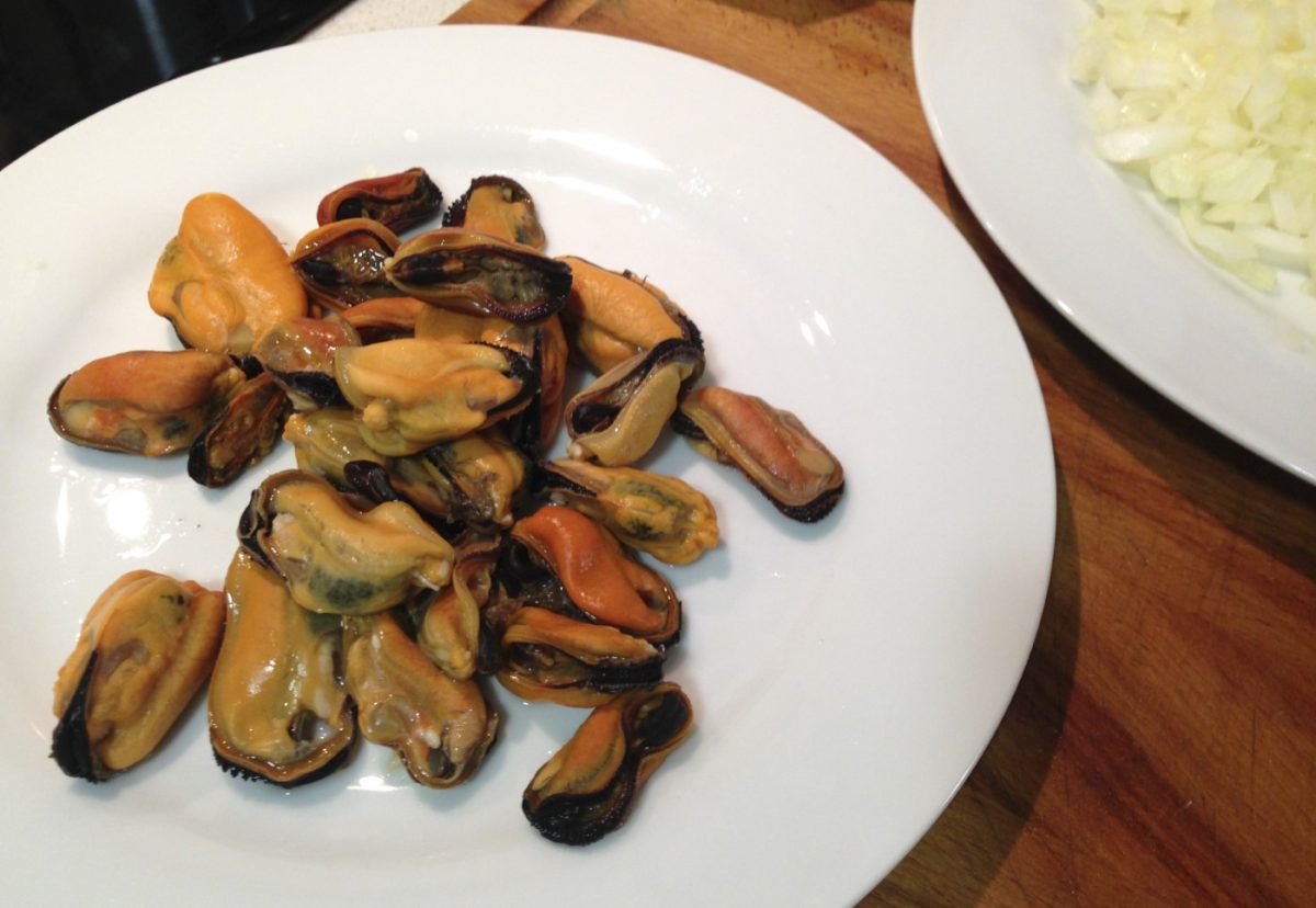 Calamares rellenos de mejillones