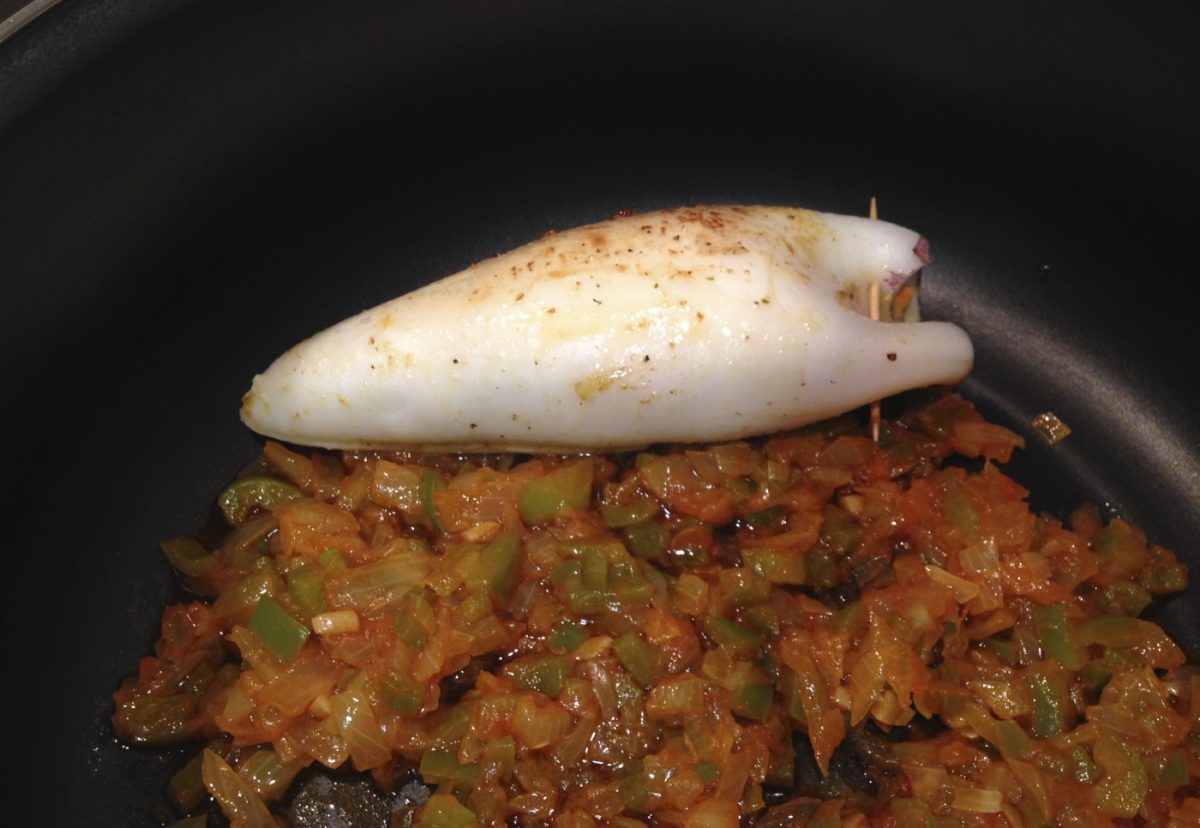 Calamares rellenos de mejillones