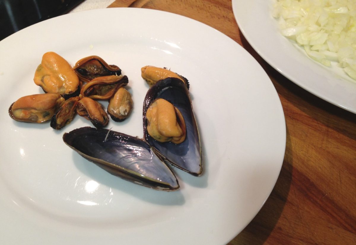 Calamares rellenos de mejillones
