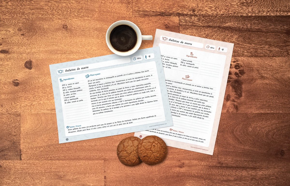 Plantilla gratis para tus propias recetas