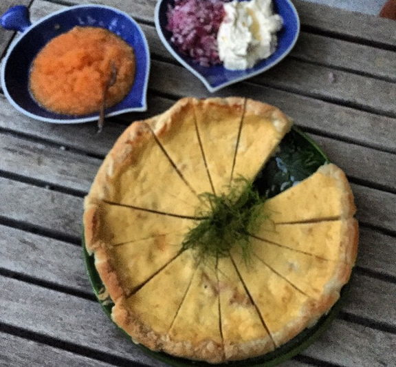 Pastel sueco de queso. Västerbottenostpaj