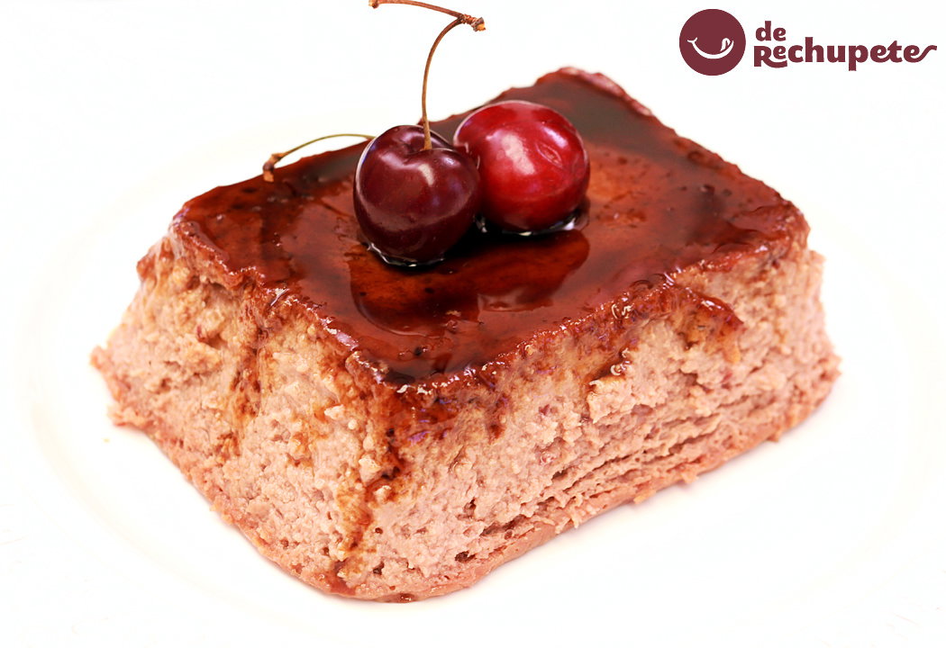 Flan cerezas picotas