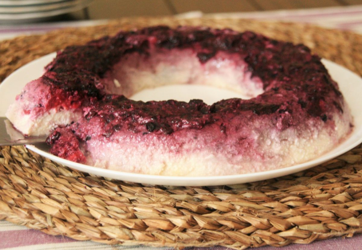 Pudin de queso con frutos rojos
