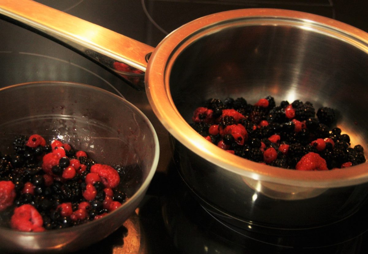 Pudin de queso con frutos rojos