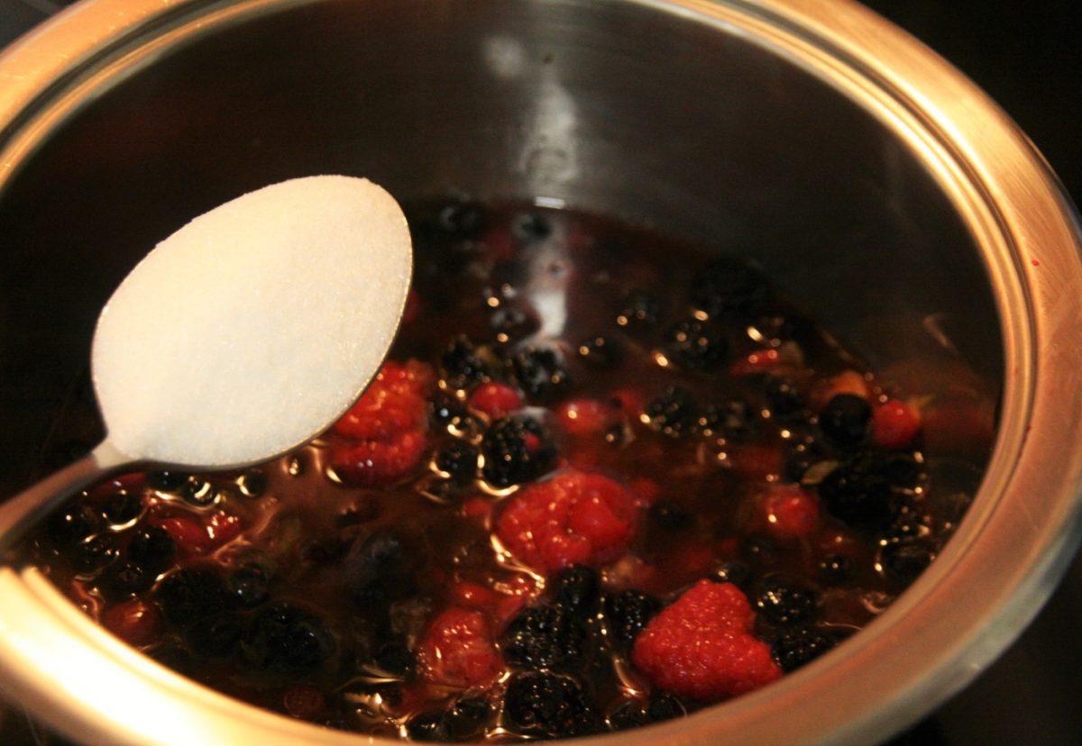 Pudin de queso con frutos rojos