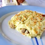 Canelones con setas Boletus