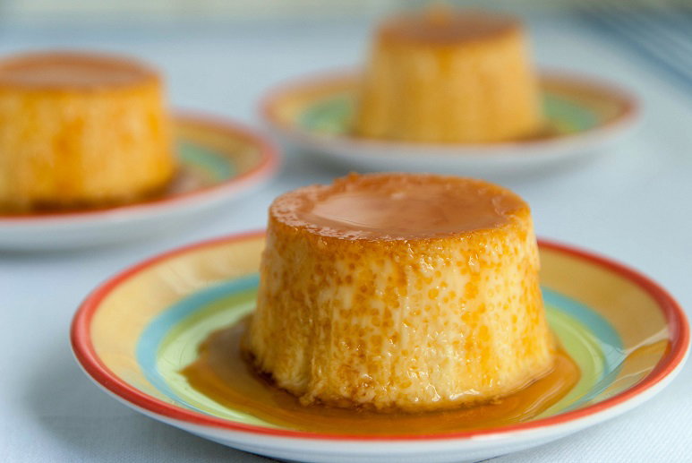 Flan de queso casero