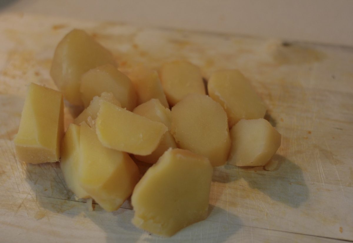 Vieiras sobre crema de zanahorias