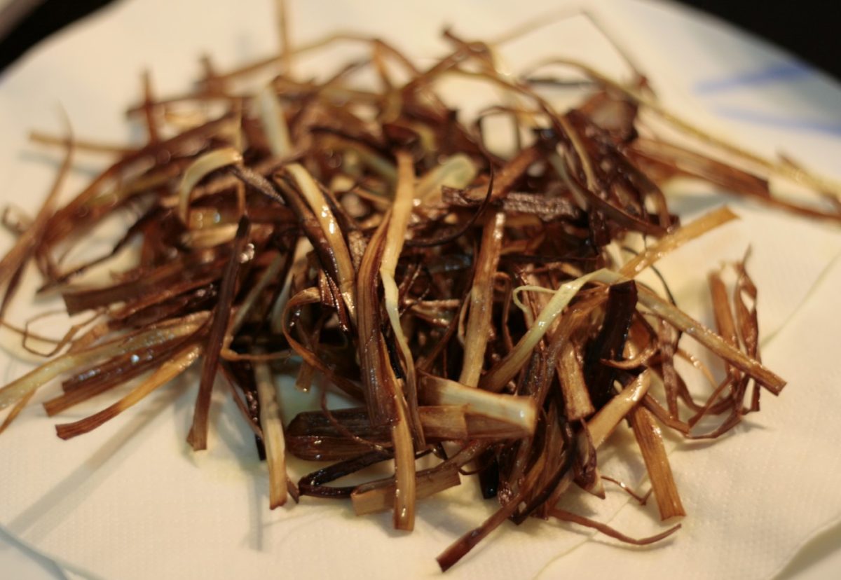 Vieiras sobre crema de zanahorias