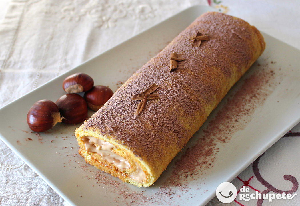 Brazo gitano con crema de castañas