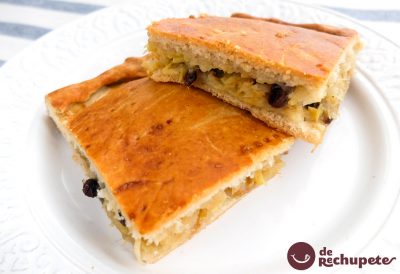 Empanada de bacalao y pasas