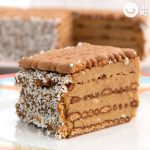 Tarta de galletas con crema de café