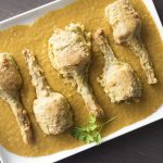 Alcachofas rebozadas en salsa