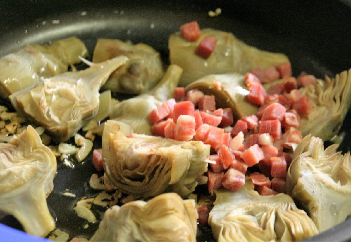 Alcachofas con jamón