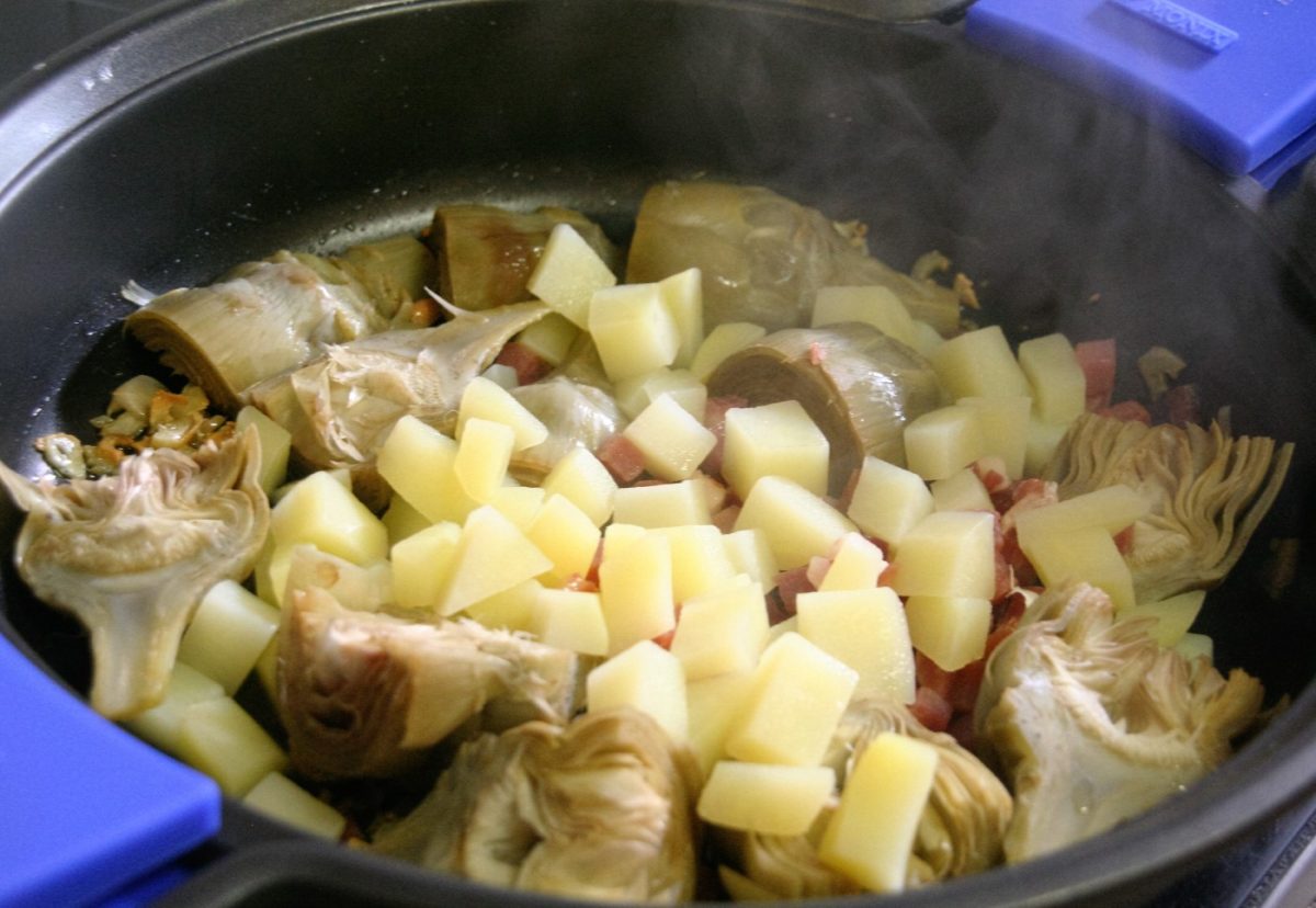 Alcachofas con jamón