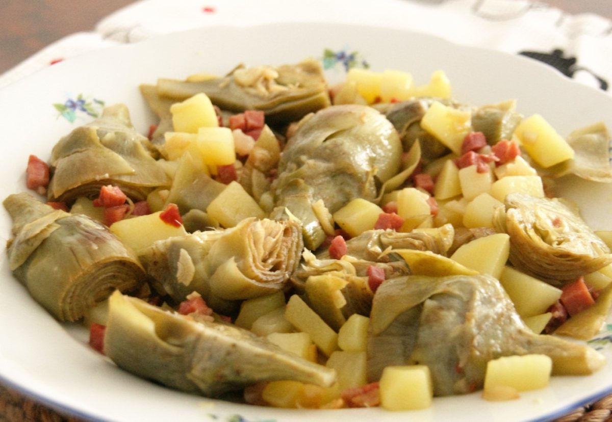 Alcachofas con jamón