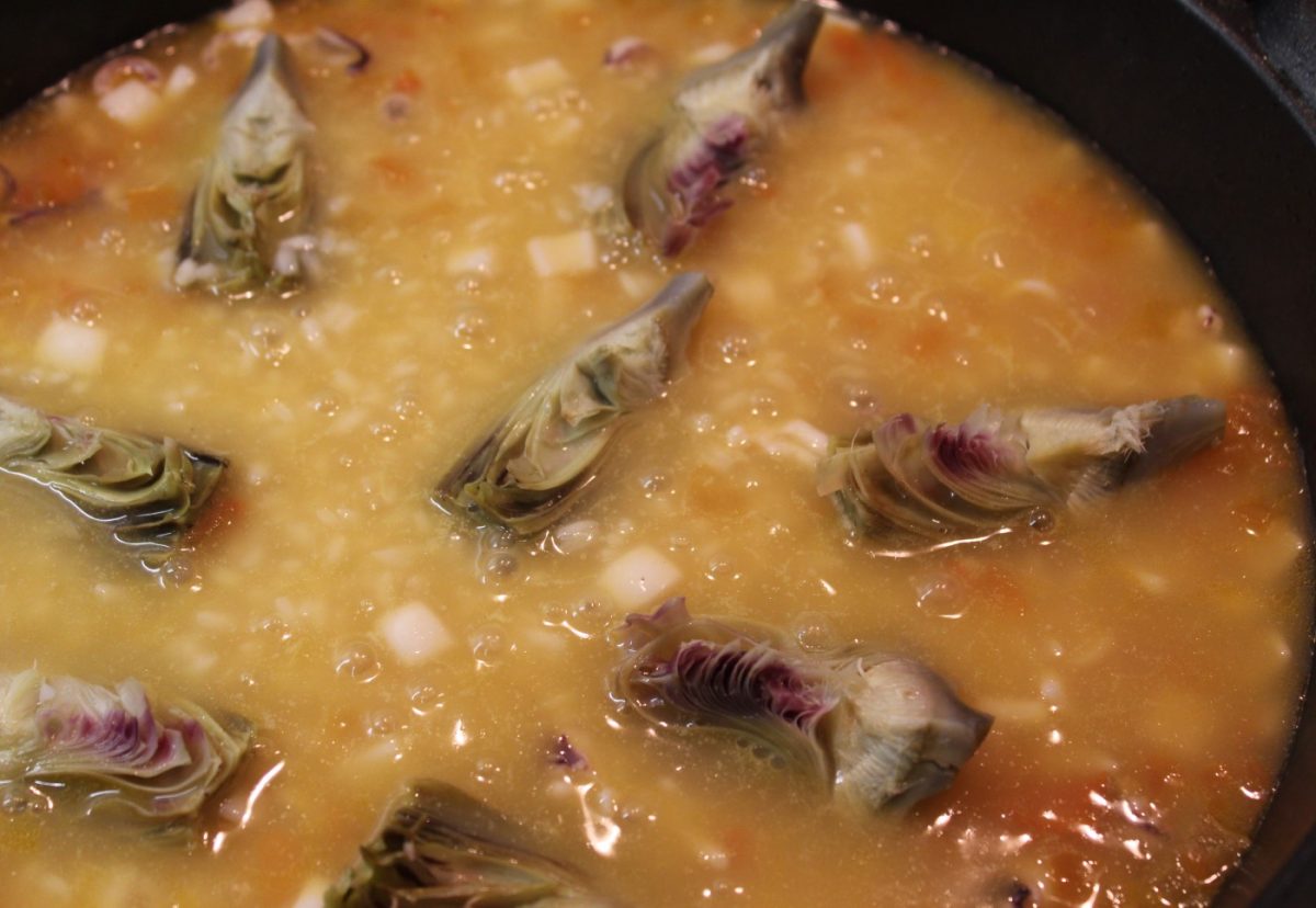 Arroz caldoso con alcachofas paso 8