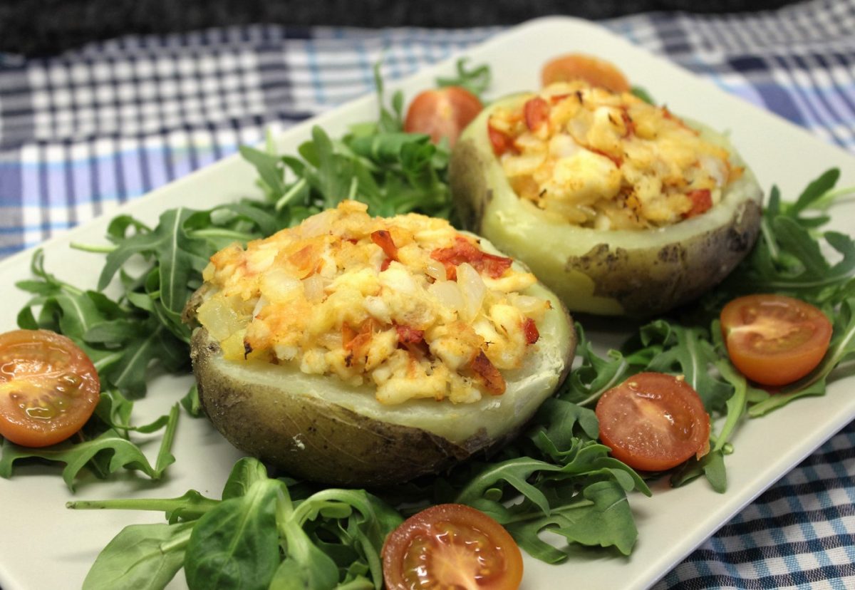 Patatas rellenas de pescado