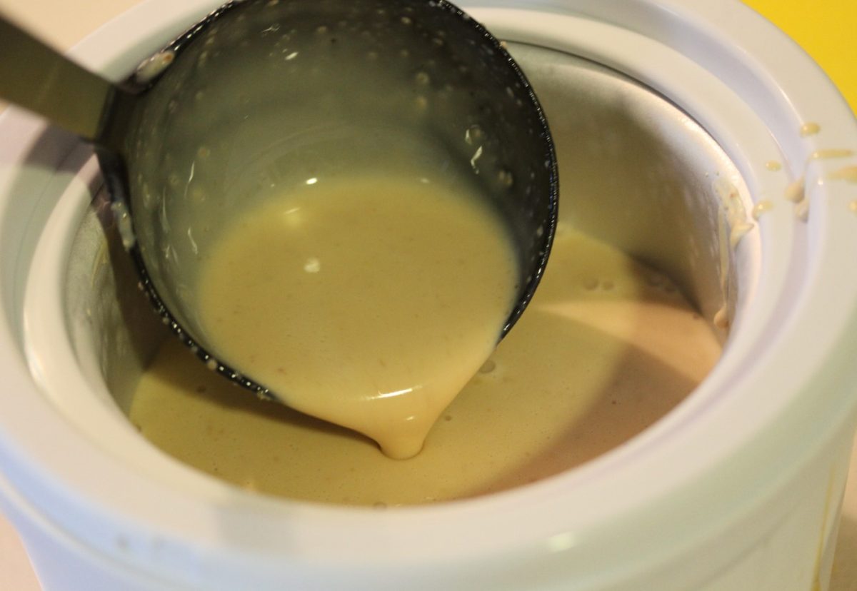 Helado casero de turrón