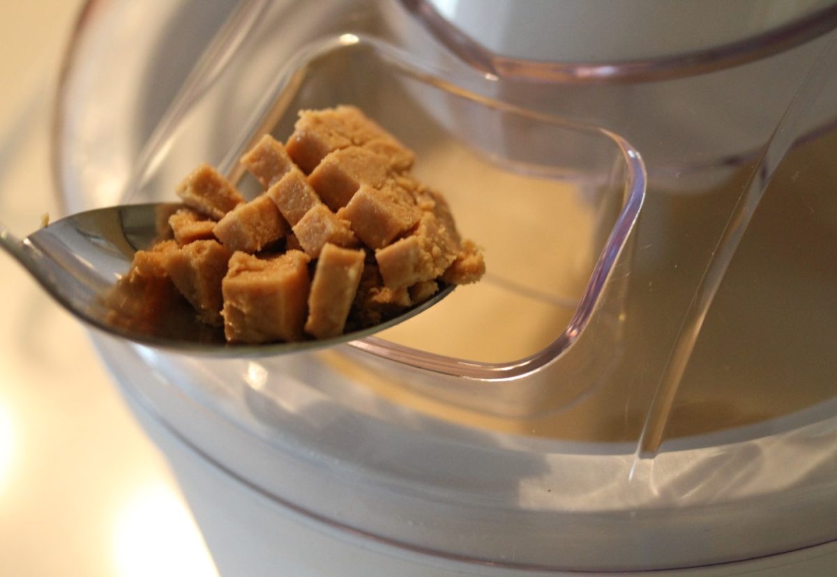 Helado casero de turrón