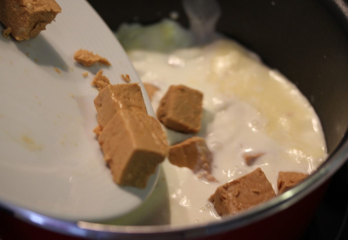 Helado casero de turrón