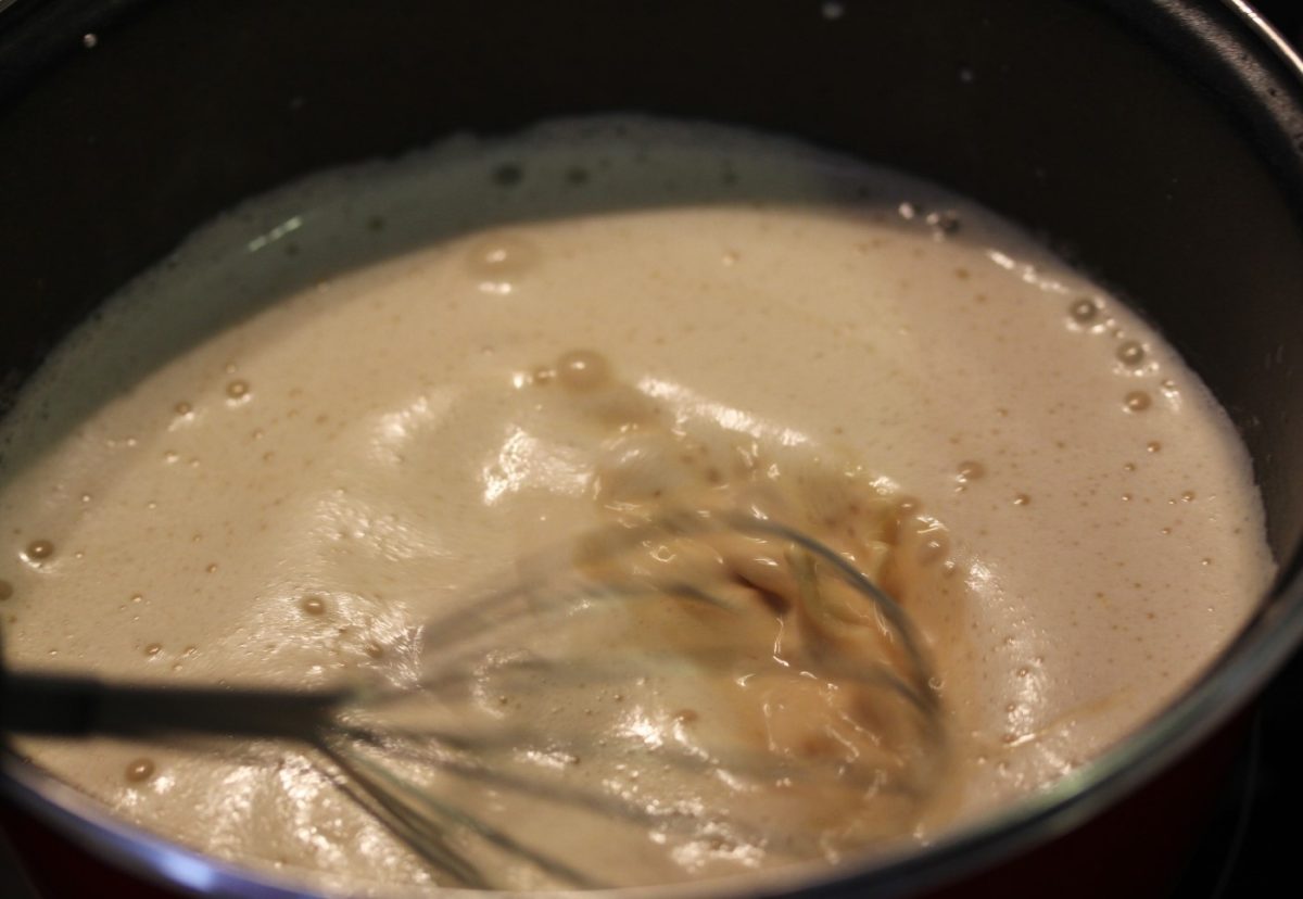 Helado casero de turrón