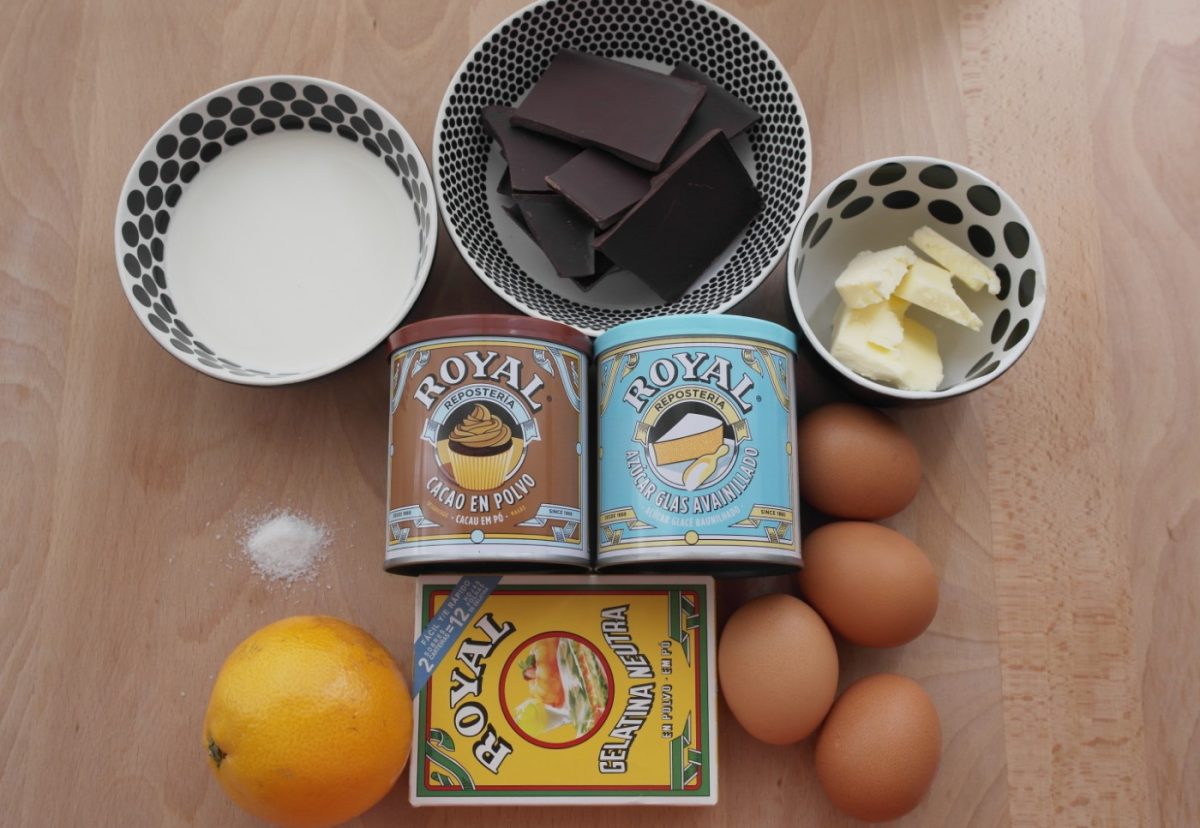 Mousse de chocolate a la naranja