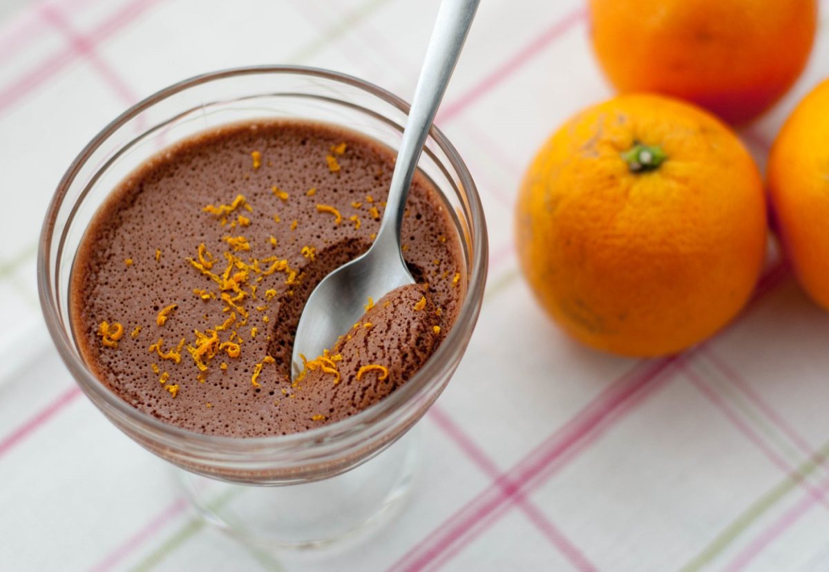Mousse de chocolate a la naranja