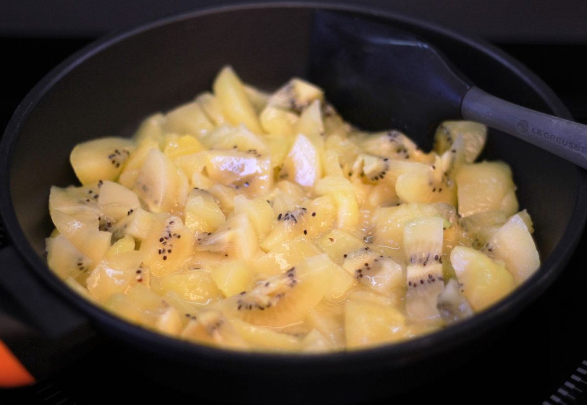 Panacota con kiwi (Panna cotta)