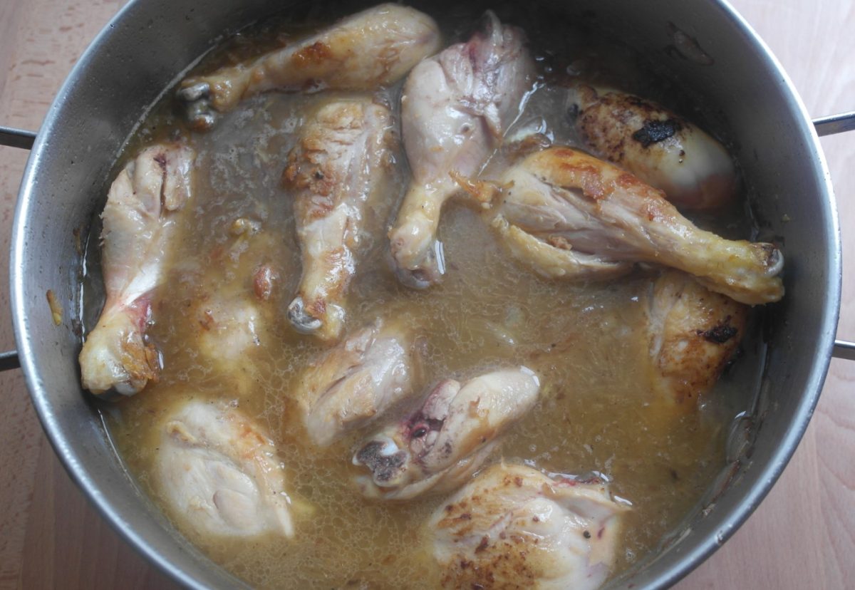 Muslos de pollo en salsa de cerveza