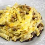 Macarrones gratinados con salsa Boloñesa