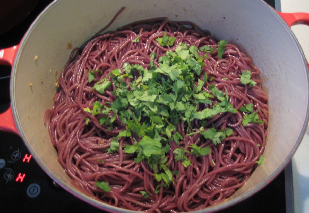 Espaguetis borrachos en vino (Spaghetti dell'Ubriacone)